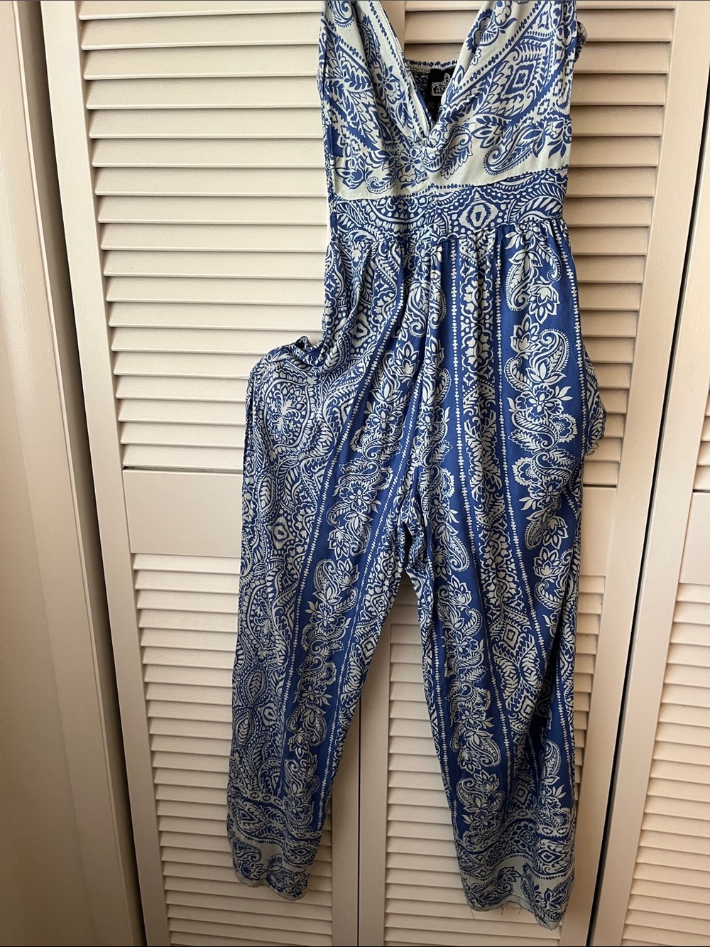 Angie Blue Paisley Women's Jumpsuit